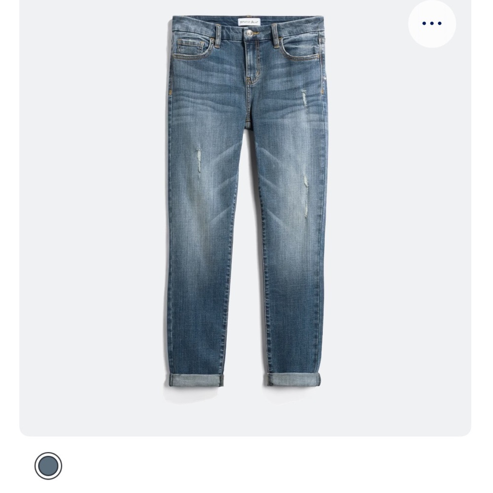 Studio Blue Kenova Mid Rise Cropped Skinny Distressed Jeans